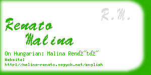 renato malina business card